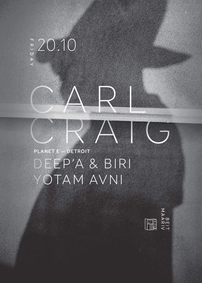 --- Carl Craig --- / Yotam Avni / Deep'a & Biri / - Página frontal