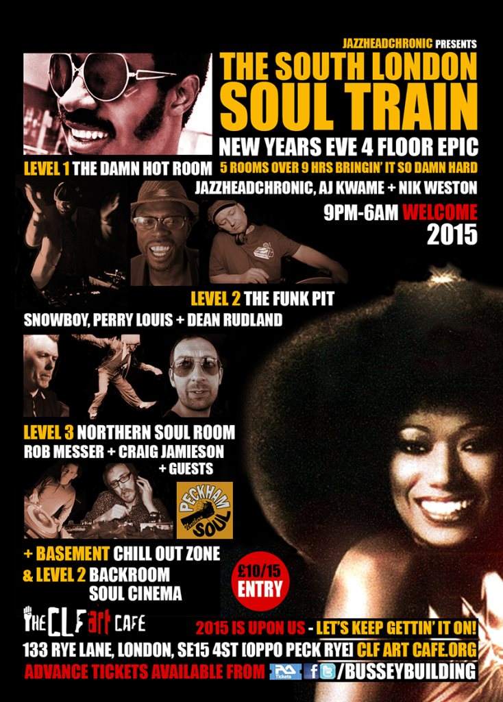 The South London Soul Train NYE - Página trasera
