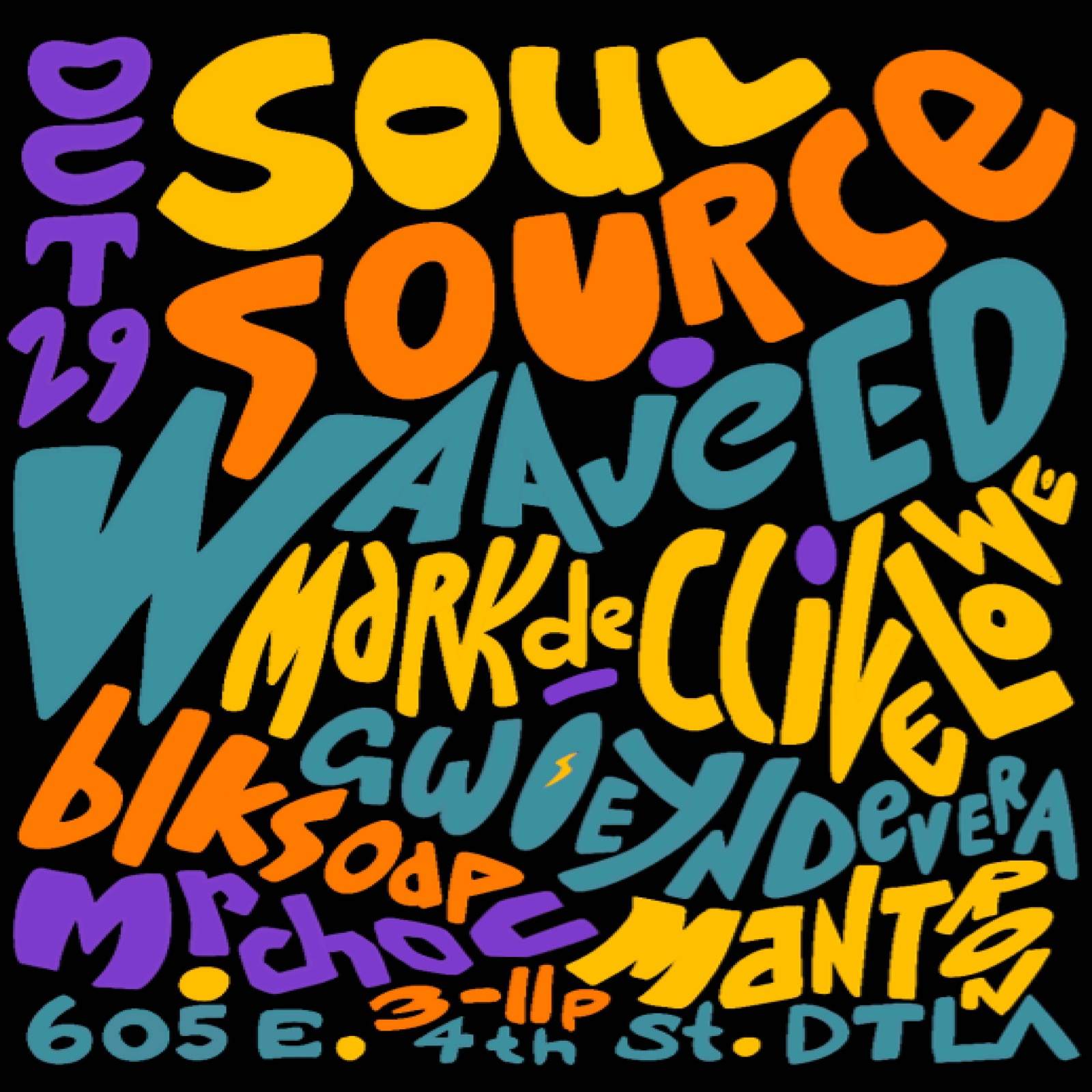 Soul Source: Waajeed, Mark de Clive-Lowe - フライヤー表