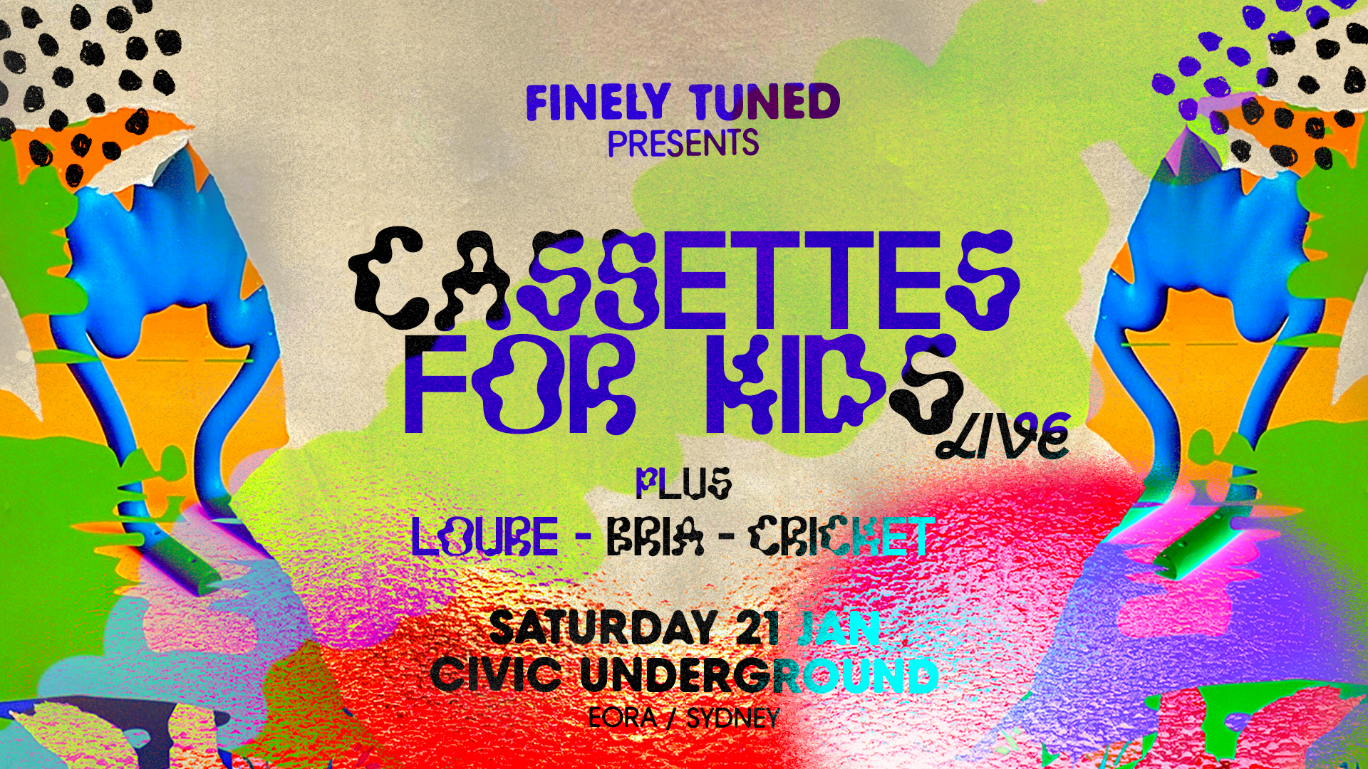 Cassettes For Kids (LIVE) — Eora/Sydney - Página frontal