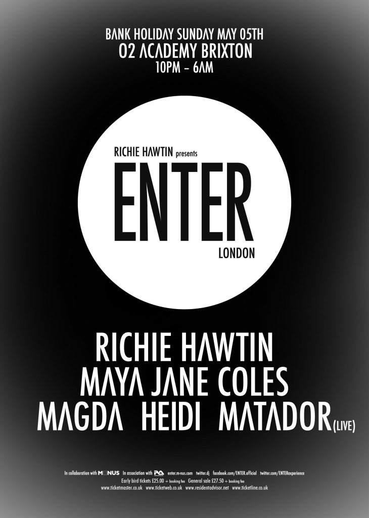 Richie Hawtin presents ENTER. - Página frontal