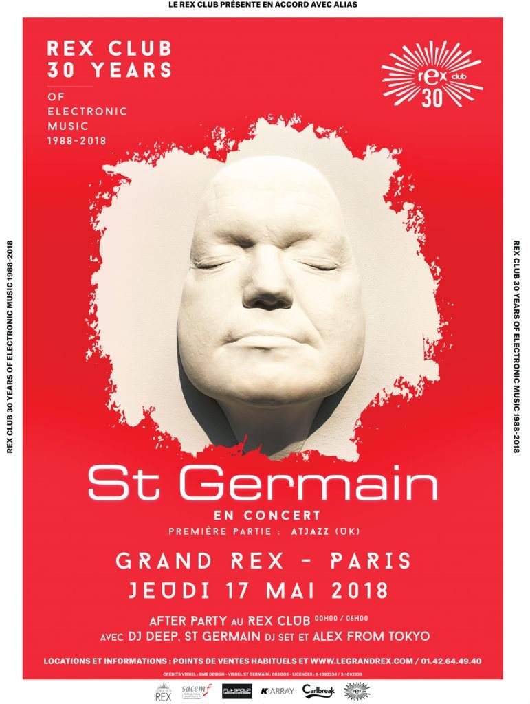 Aftershow Saint Germain Avec Alex From Tokyo & Dj Deep - フライヤー表
