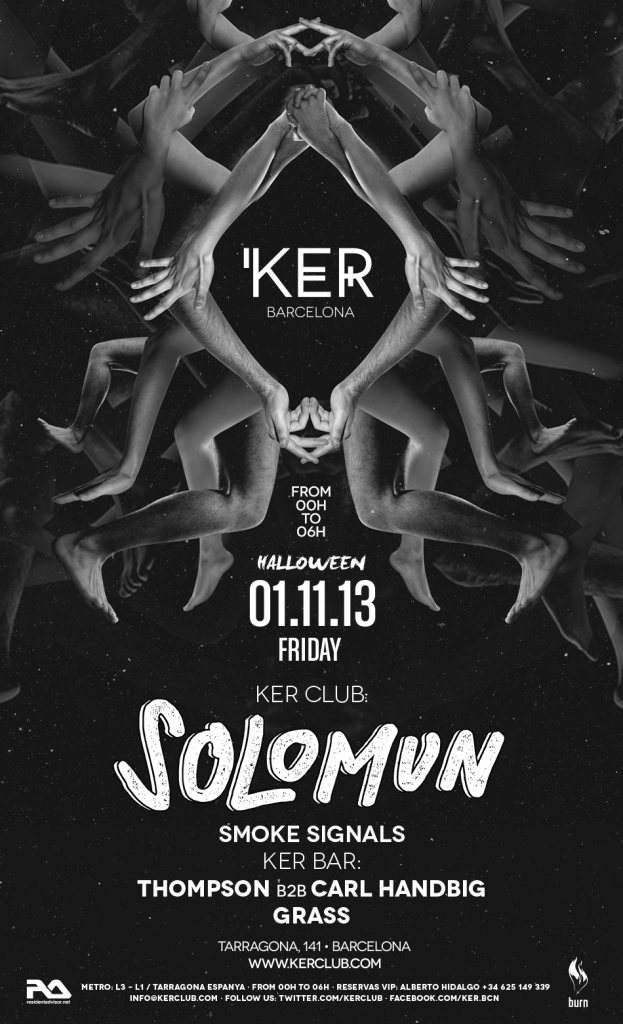 KER presents Halloween with Solomun, Smoke Signals - フライヤー表