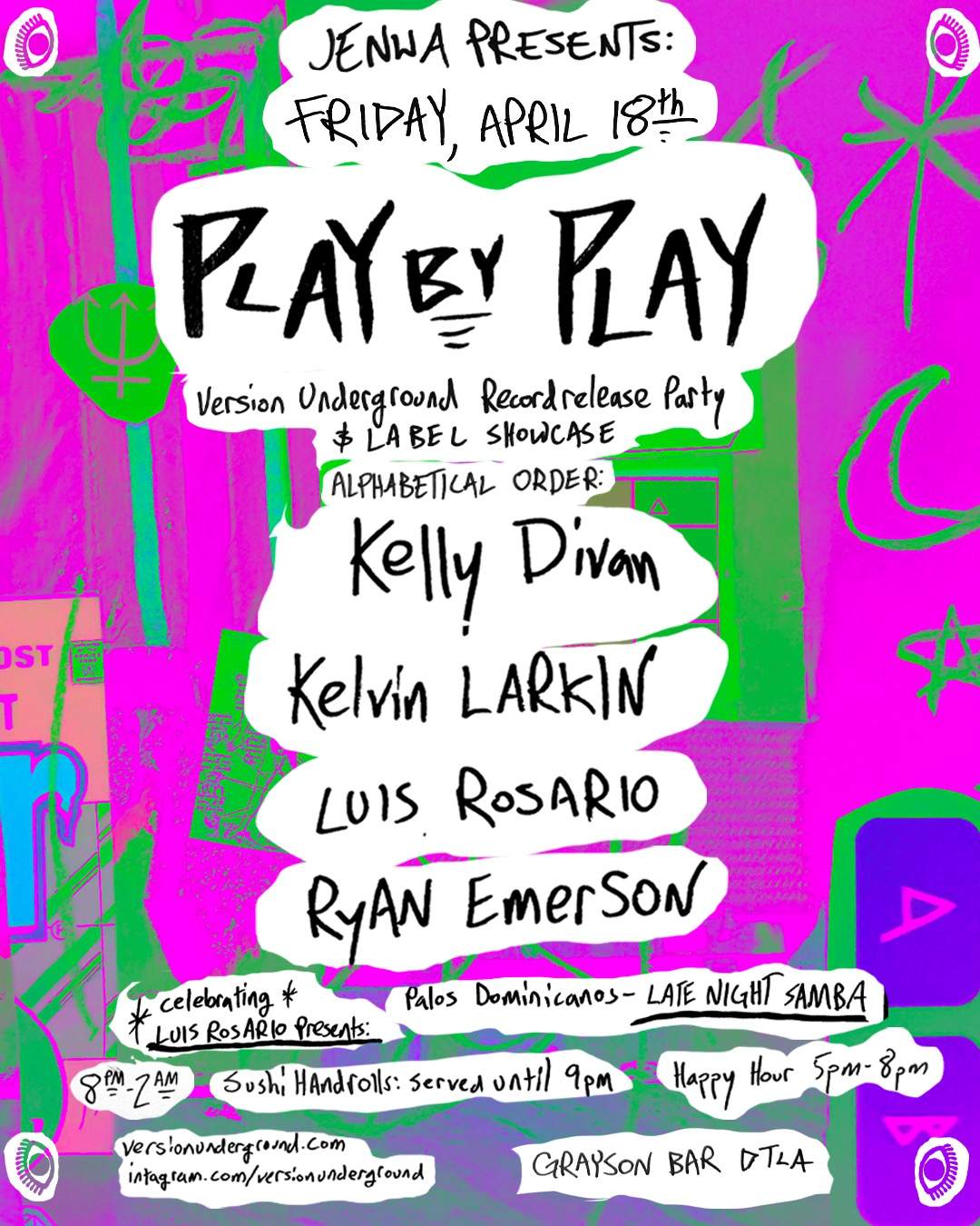 Jenwa Presets: Play by Play at The Grayson Bar, Los Angeles