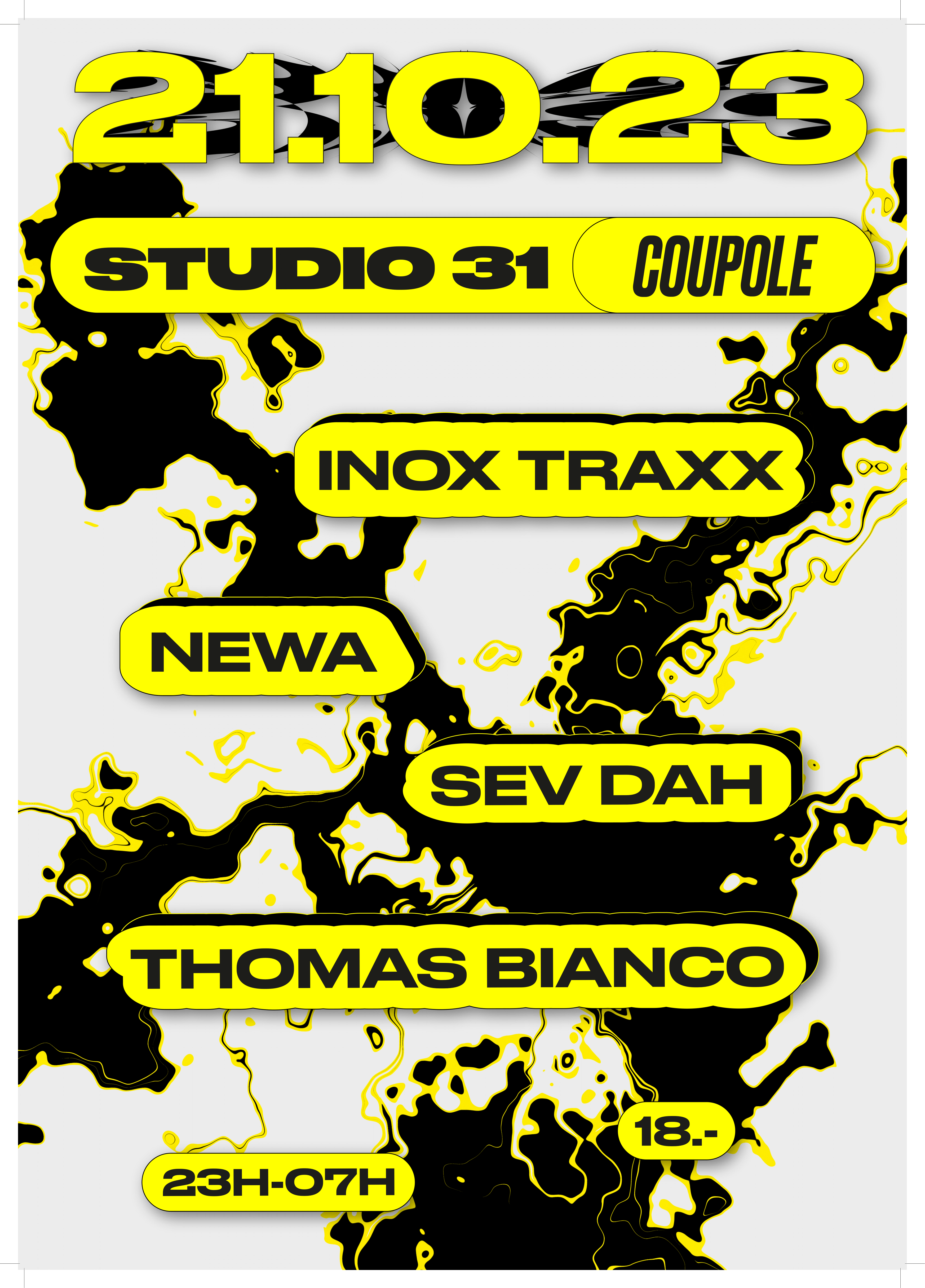 Inox Traxx - Newa - Sev Dah - Thomas Bianco // La Coupole x Studio 31 - フライヤー表
