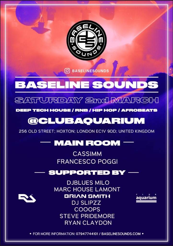 BASELINE SOUNDS Saturday Mix and Blend at the Aquarium - フライヤー表
