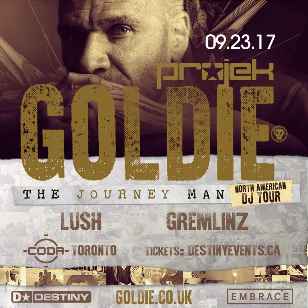 Projek: Goldie - The Journeyman Tour - Página frontal