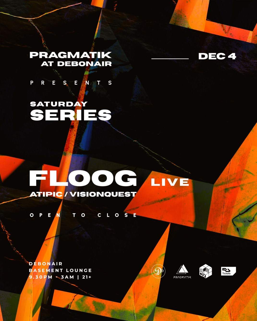 Pragmatik Invites Floog, Live set Experience - Página frontal