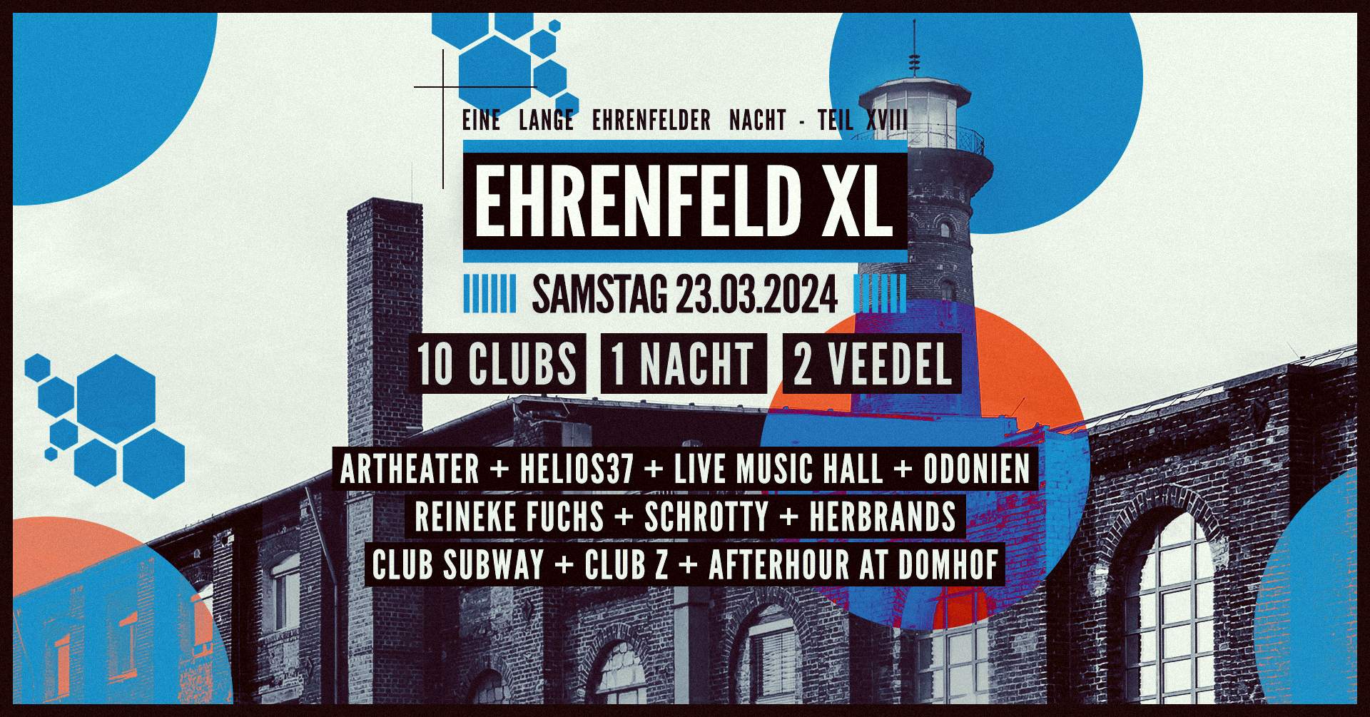 Ehrenfeld XL - 10 Clubs, 1 Nacht, 2 Veedel - フライヤー表