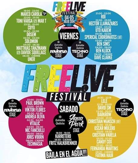 Freelive Festival - Página trasera