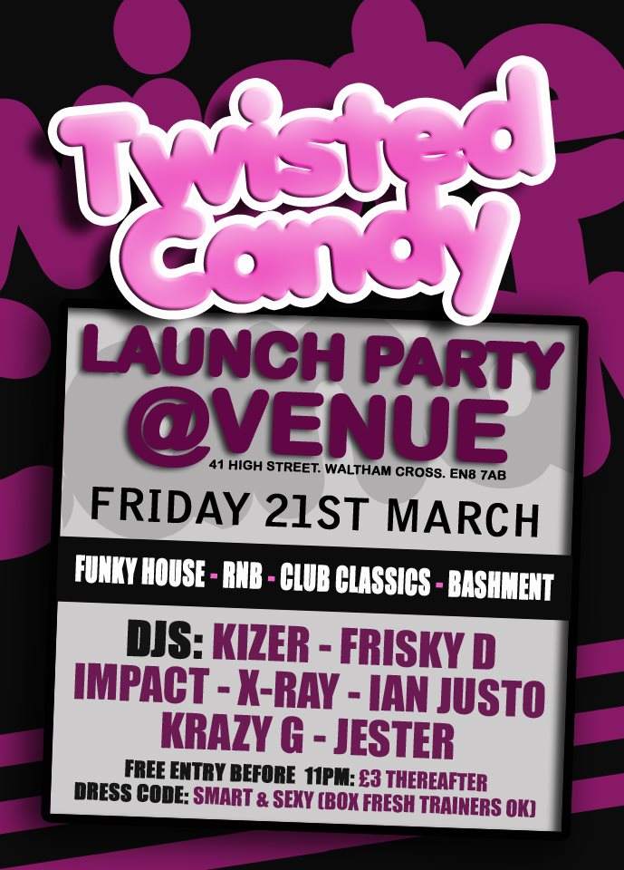 Twisted Candy Launch Party - フライヤー表