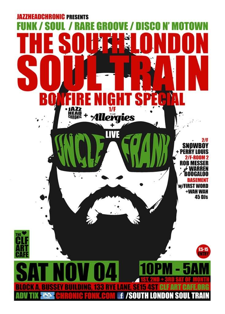 The South London Soul Train Bonfire Night Special w Uncle Frank (Live), The Allergies - More - Página frontal