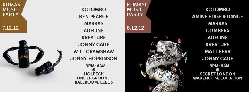 Kumasi Music Party with Kolombo, Ben Pearce, Adeline, Kreature - Página trasera