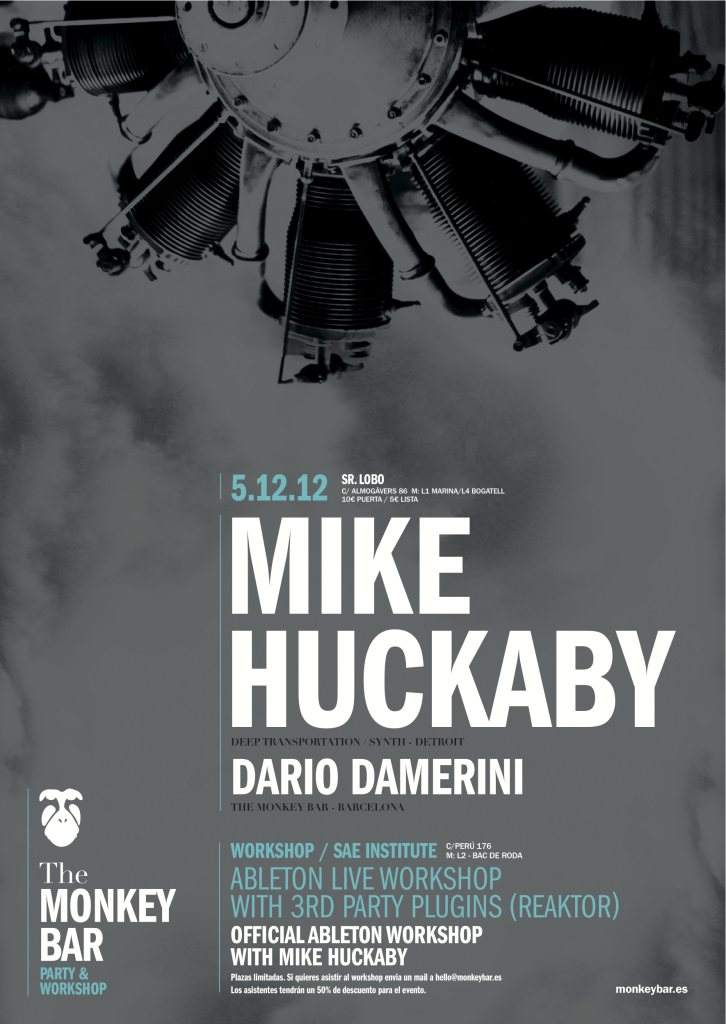 The Monkey Bar presents Mike Huckaby - Página frontal