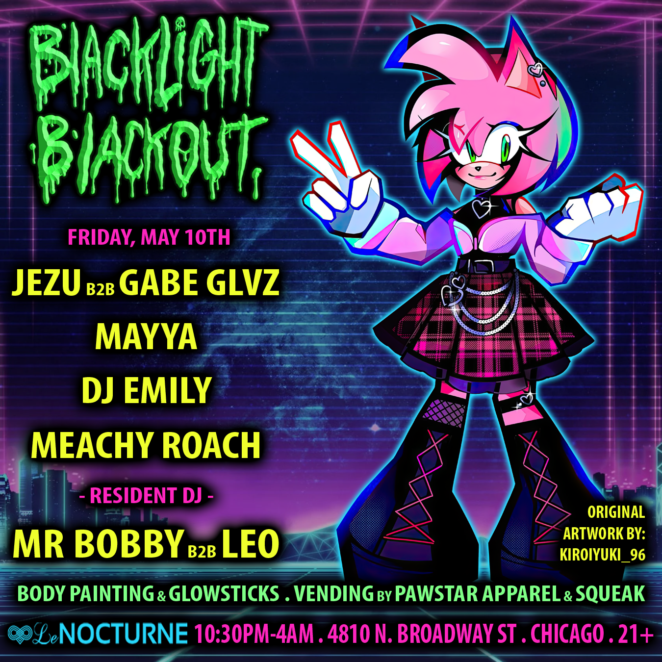 Blacklight Blackout feat. Jezu, GabeGLVZ, Mayaa, Emily, Meachy, MrBobby, Leo - Página frontal