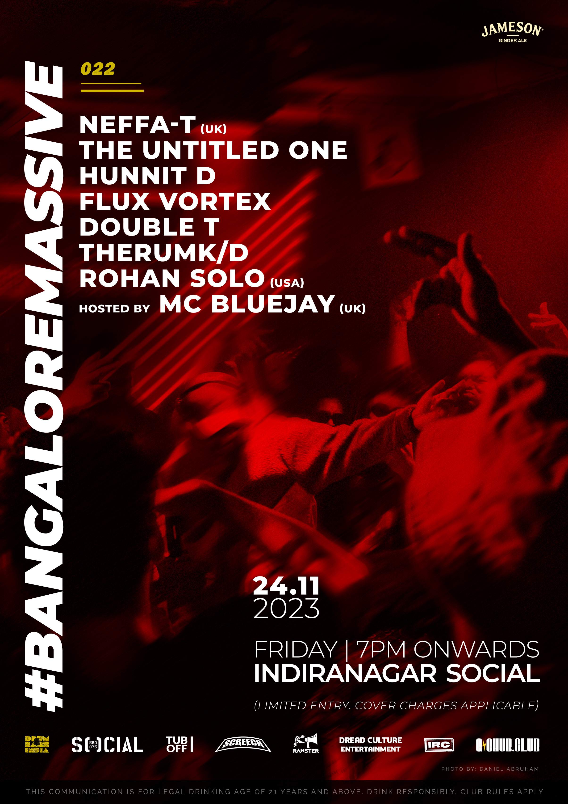 Drum and Bass India x Social presents - #BangaloreMassive 022 + DJ Workshop by Neffa-T - Página trasera