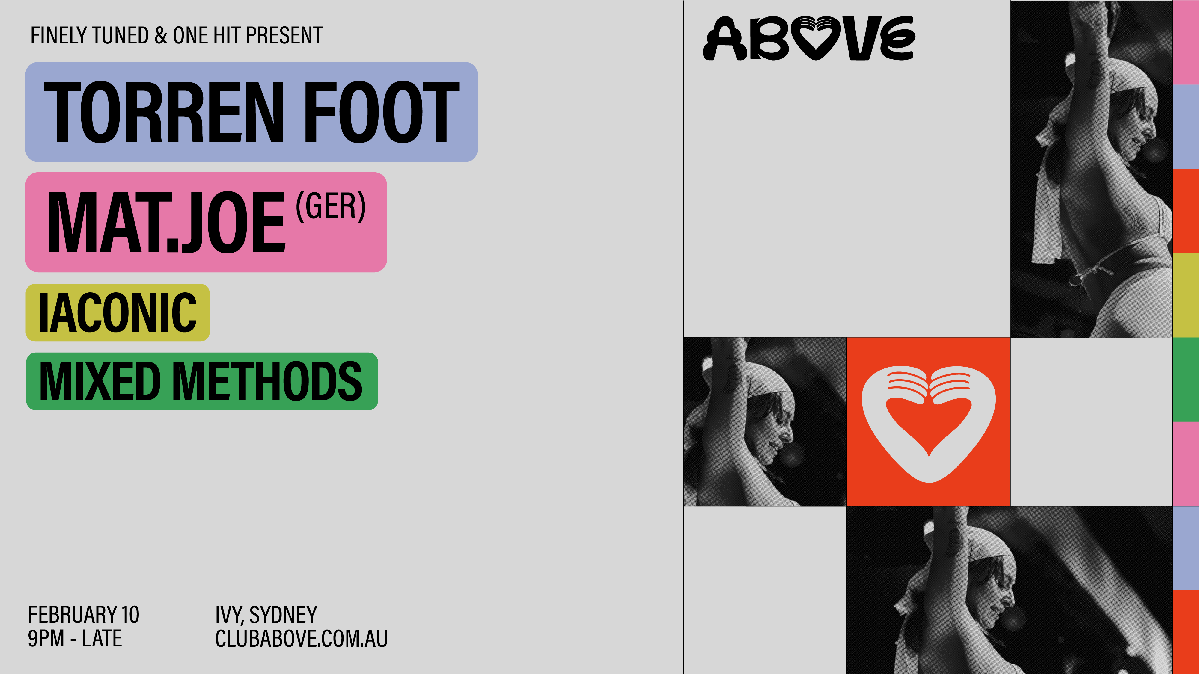 Above — February 10 feat. Torren Foot & Mat.Joe (GER) - フライヤー表