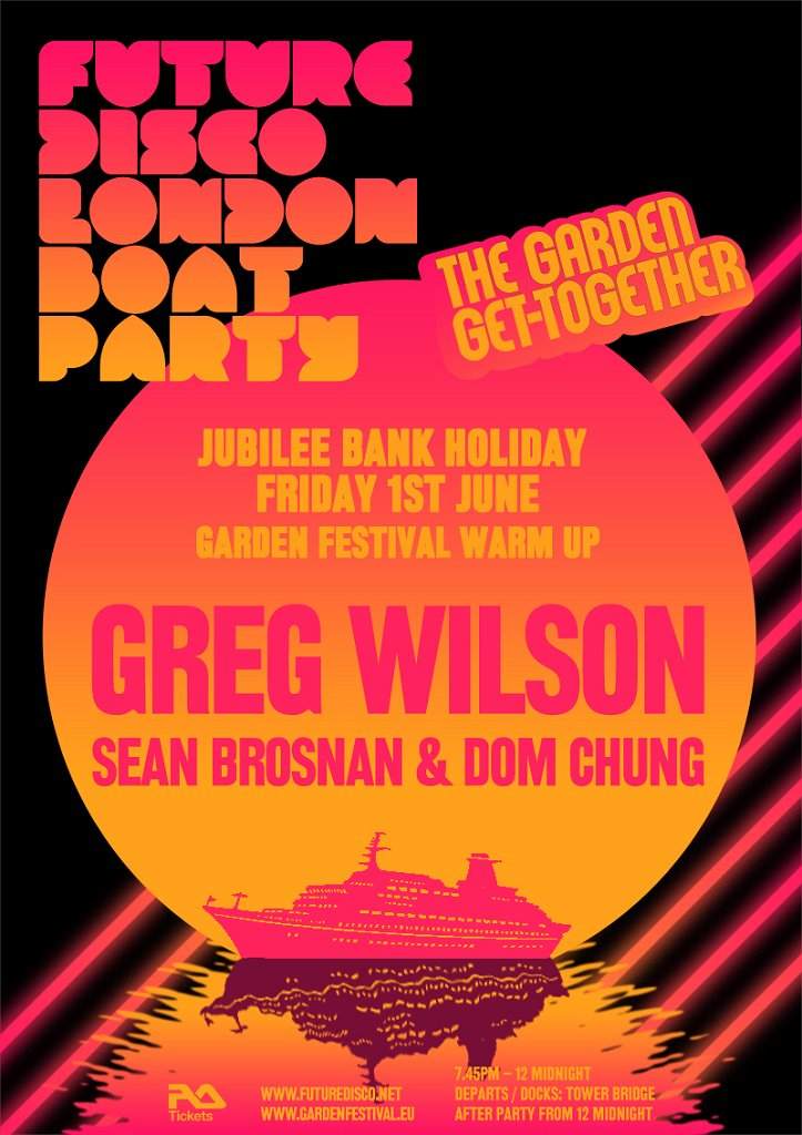 Future Disco Jubilee Boat Party with Greg Wilson - フライヤー表