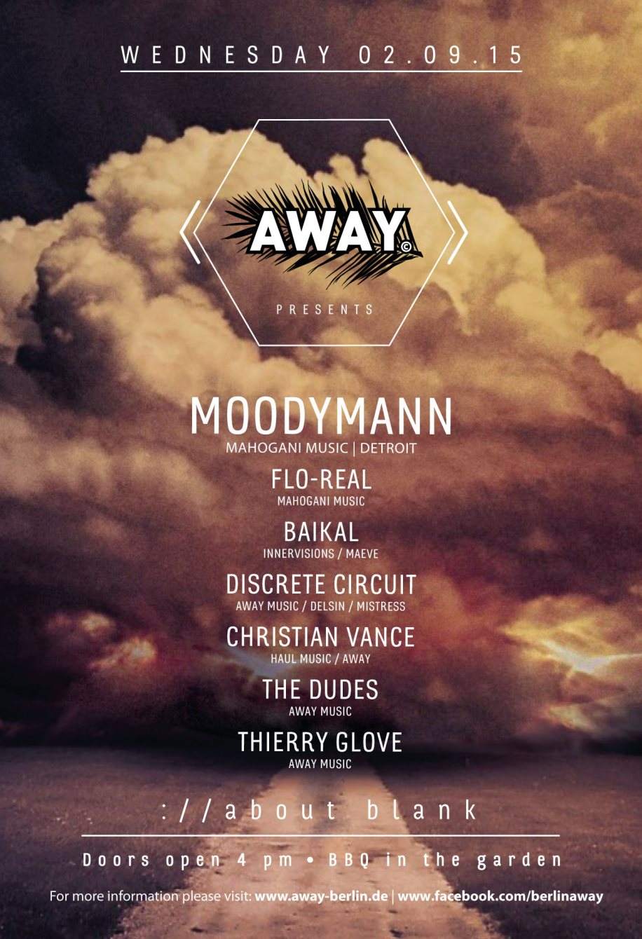 Away presents Moodymann - フライヤー裏