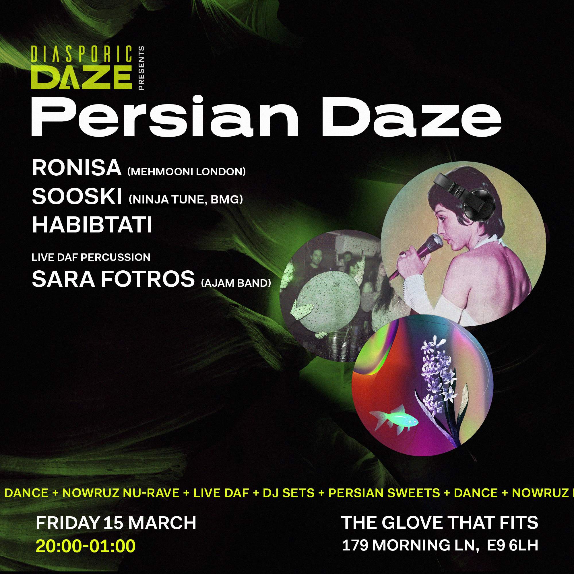 Persian Daze (Diasporic Daze, Mehmooni London) - フライヤー表