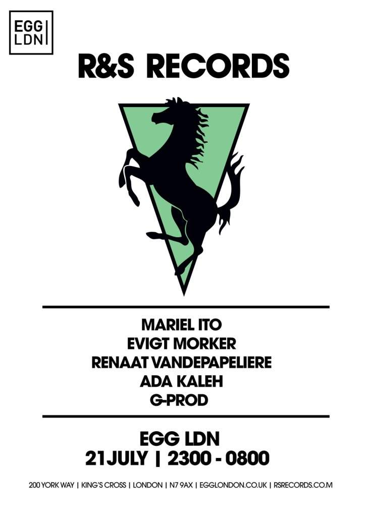 R&S Records with Mariel Ito, Evigt Morker, Renaat Vandepapeliere, Ada Kaleh and G-Prod - フライヤー表