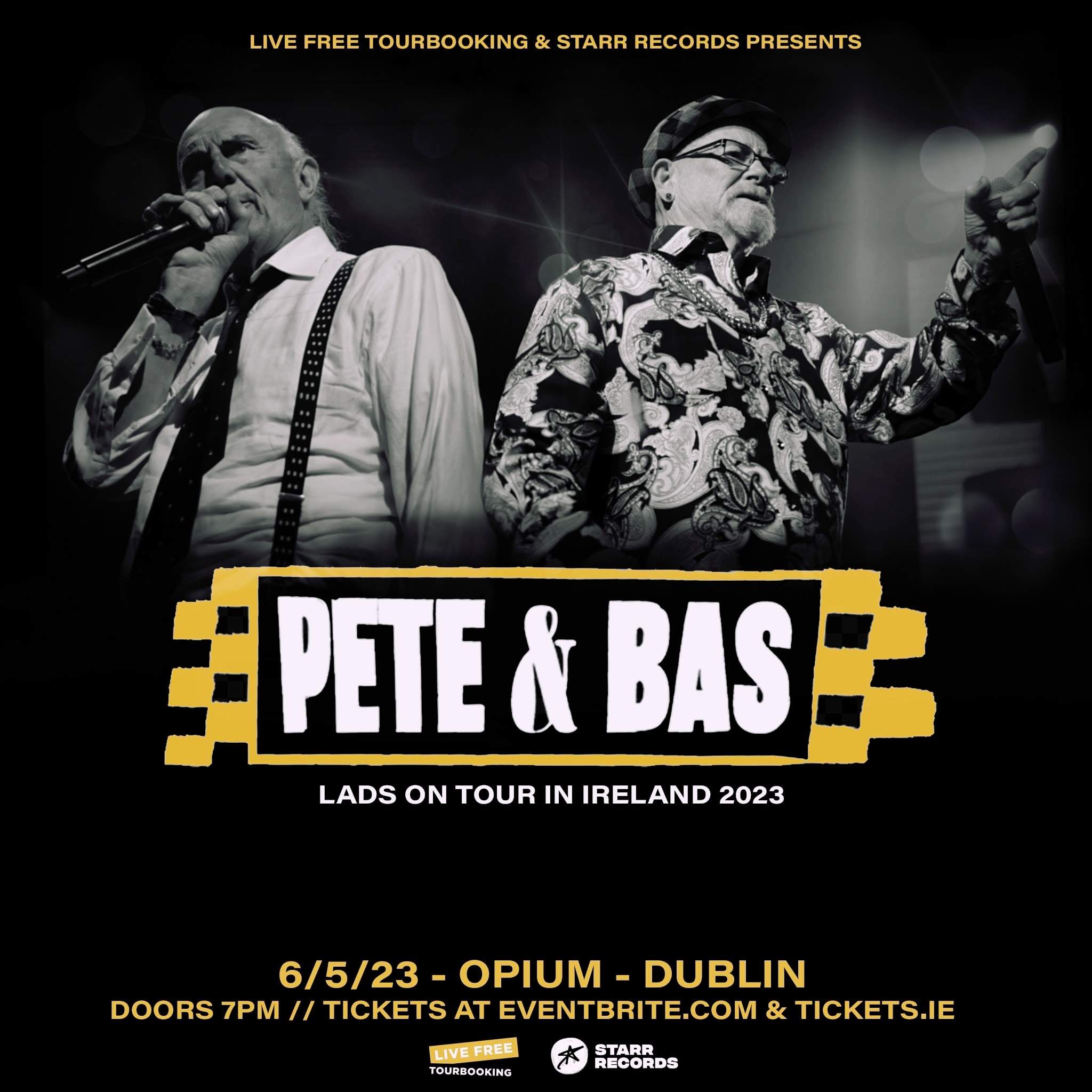 Pete and Bas - Lads on Tour in Ireland - フライヤー表