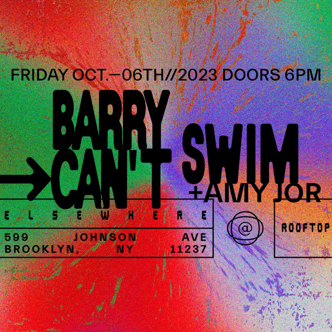 Barry Can't Swim, Amy Jor - フライヤー表