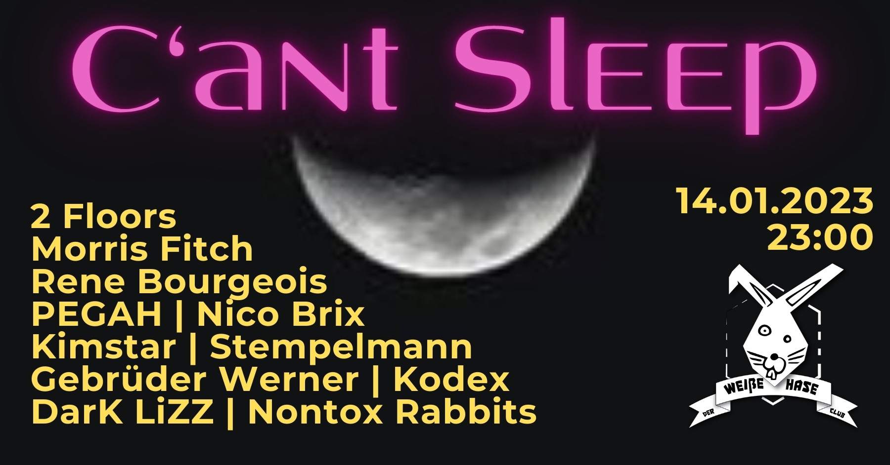 C'ant Sleep / Morris Fitch B-Day - フライヤー表