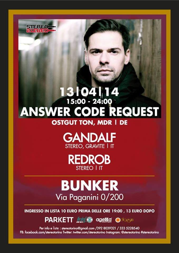 Stereo Pres. Answer Code Request - フライヤー表