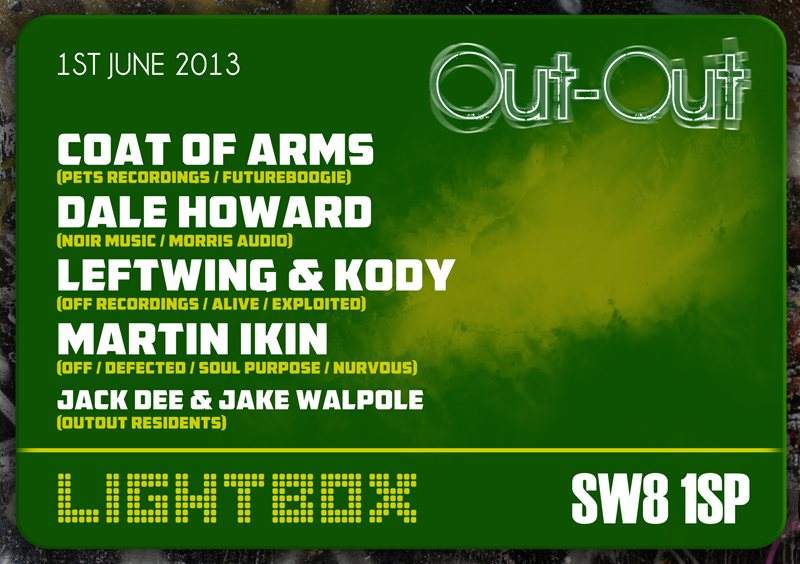 Outout present Coat of Arms, Dale Howard, Leftwing & Kody and Martin Ikin - Página frontal