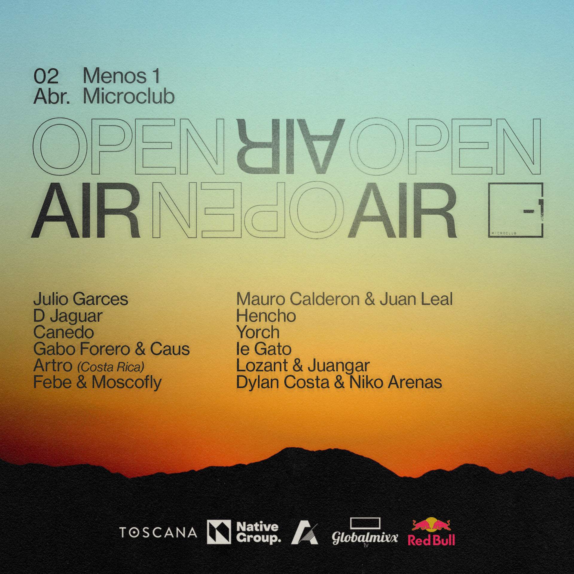Open Air Menos Uno - フライヤー表