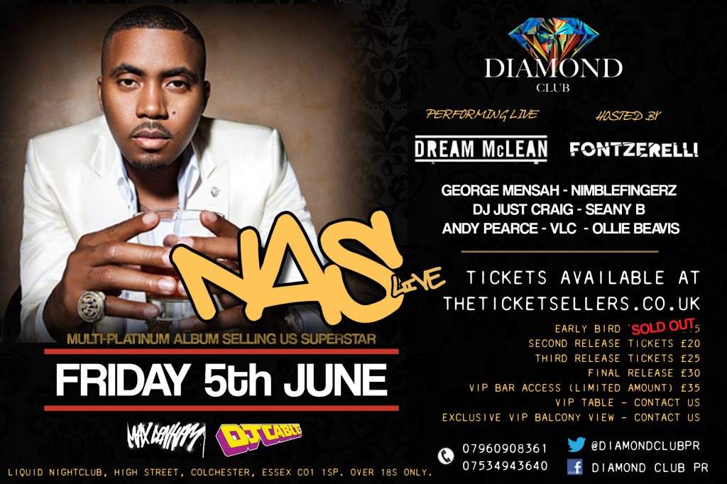 NAS Performing Live at Diamond Club Friday 5th June Colchester - Página frontal