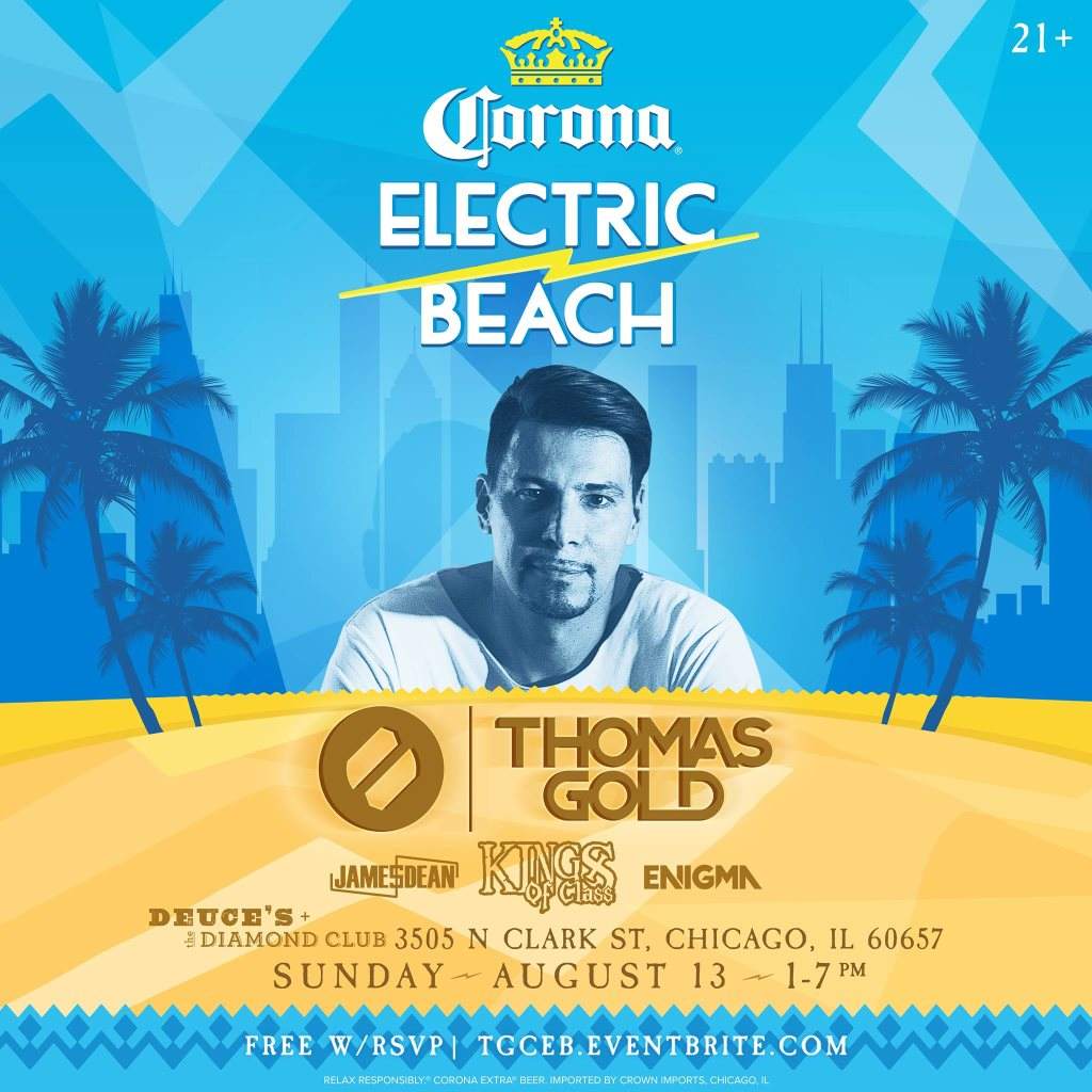 Corona Electric Beach with Thomas Gold - フライヤー表
