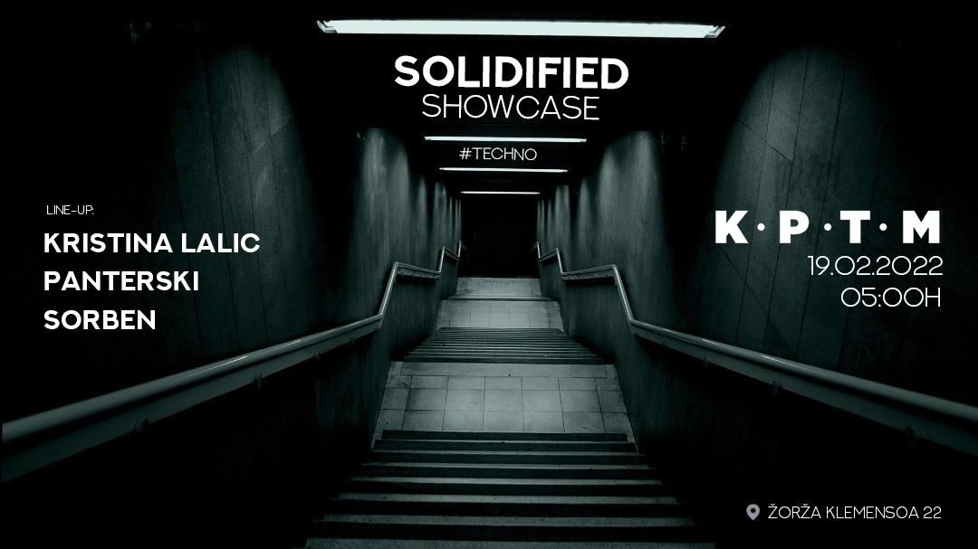 SOLIDIFIED Showcase #techno - 19.2 - フライヤー表