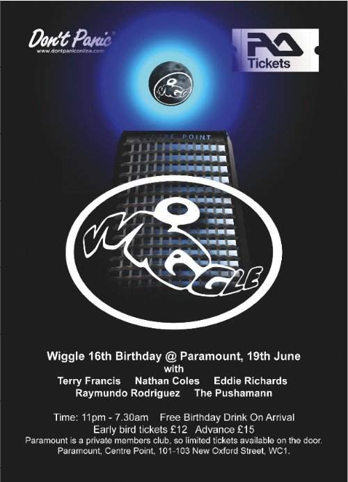Wiggle 16th Birthday Party - Página frontal