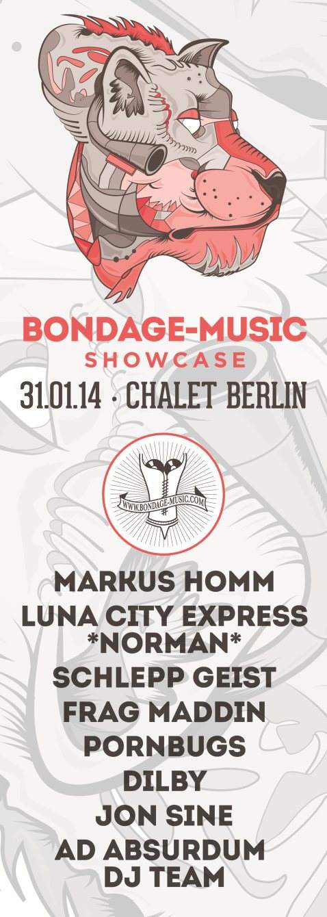 Bondage Music Showcase with Markus Homm, Luna City Express, Schlepp Geist - フライヤー表