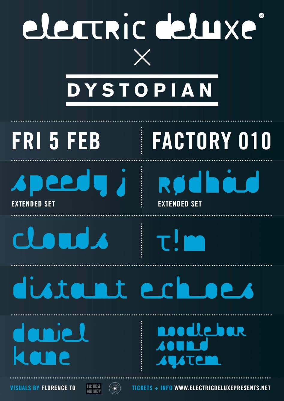 Electric Deluxe X Dystopian Speedy J, Rødhåd, Clouds,This Friday - フライヤー裏