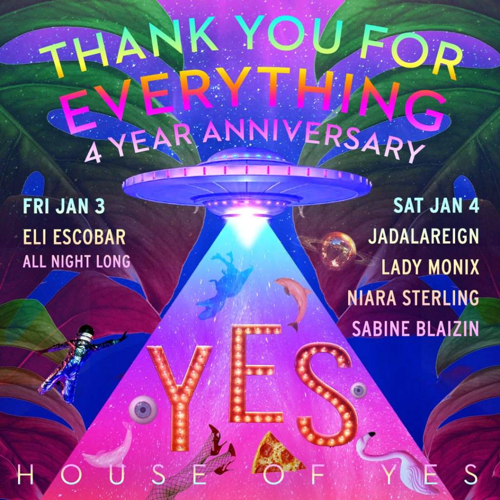 Jadalareign, Ladymonix, Niara Sterling, Sabine Blaizin (House of Yes Anniversary) - フライヤー裏