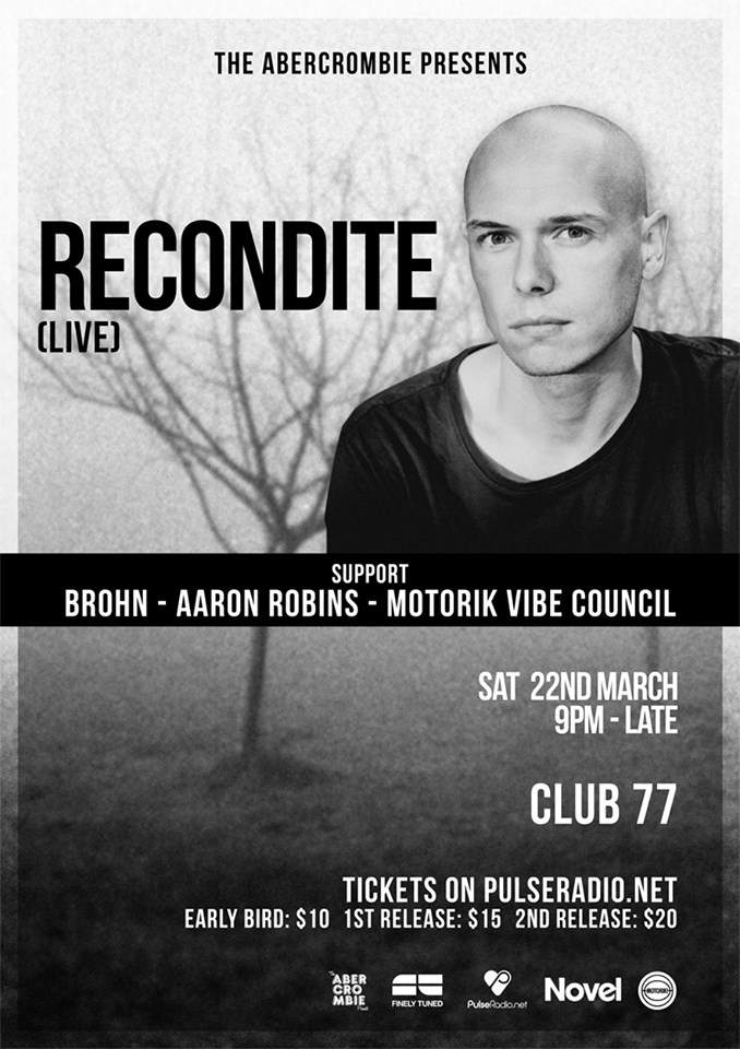 The Abercrombie presents Recondite (Live) - フライヤー表