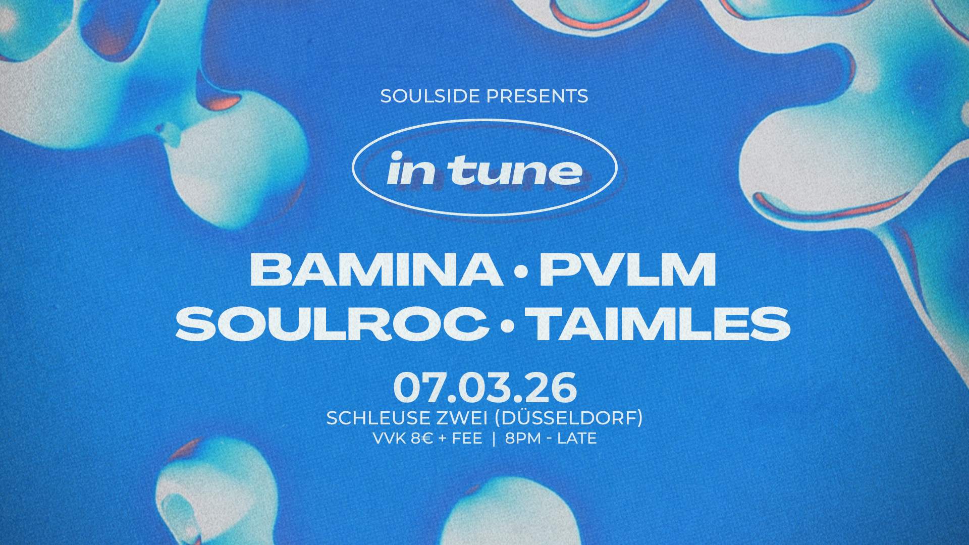 in tune with Bamina, PVLM, Soulroc & Taimles at Schleuse Zwei, Dusseldorf
