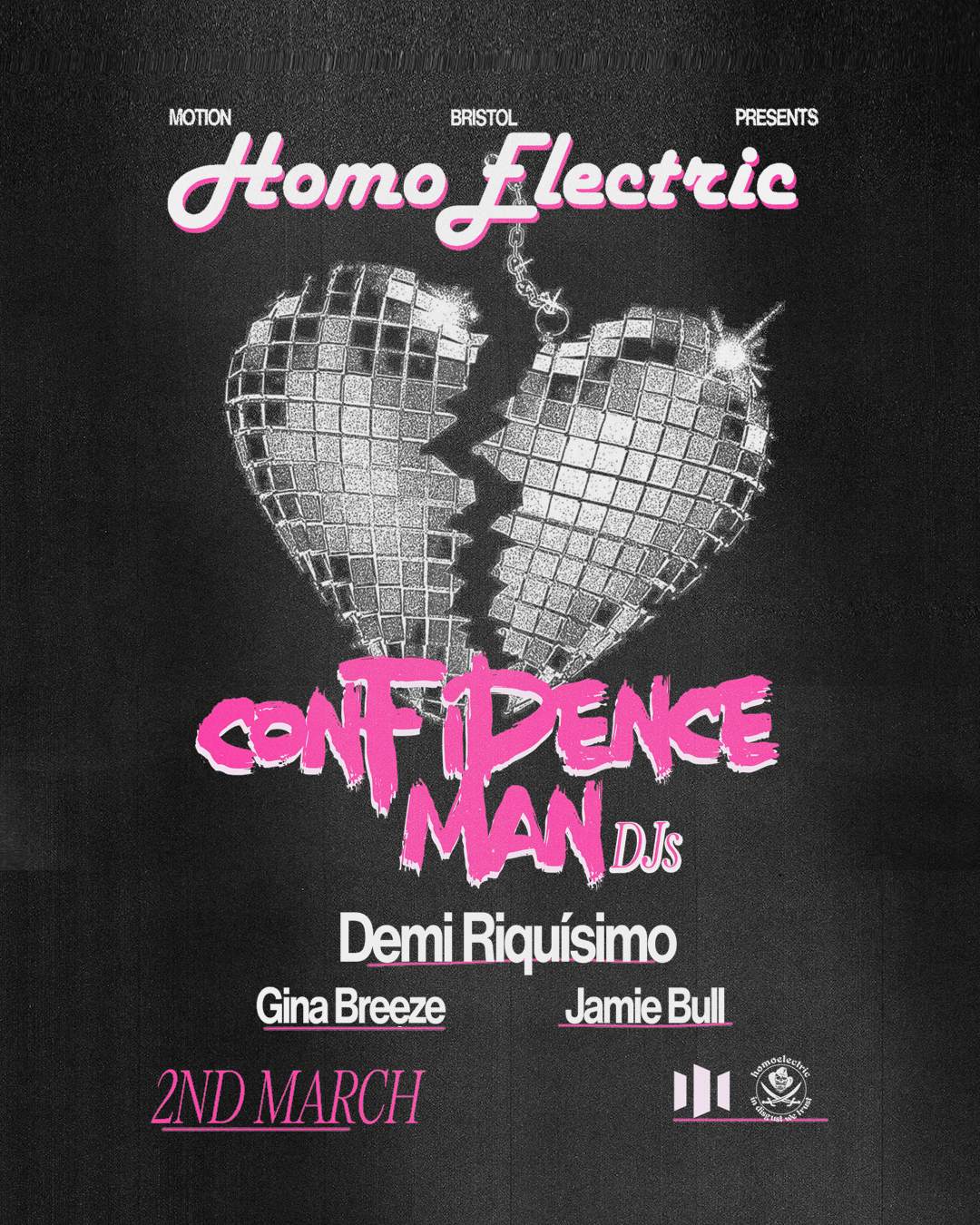Homoelectric with Confidence Man DJs + Demi Riquísimo - フライヤー裏