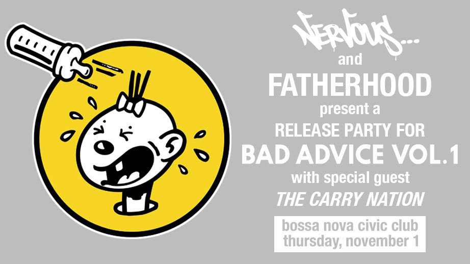 Nervous Records presents: Fatherhood & The Carry Nation - Página frontal