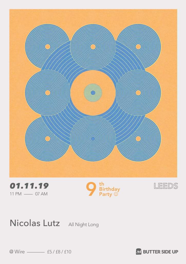 Butter Side Up 9th Birthday Party with Nicolas Lutz (All Night Long) - Página frontal