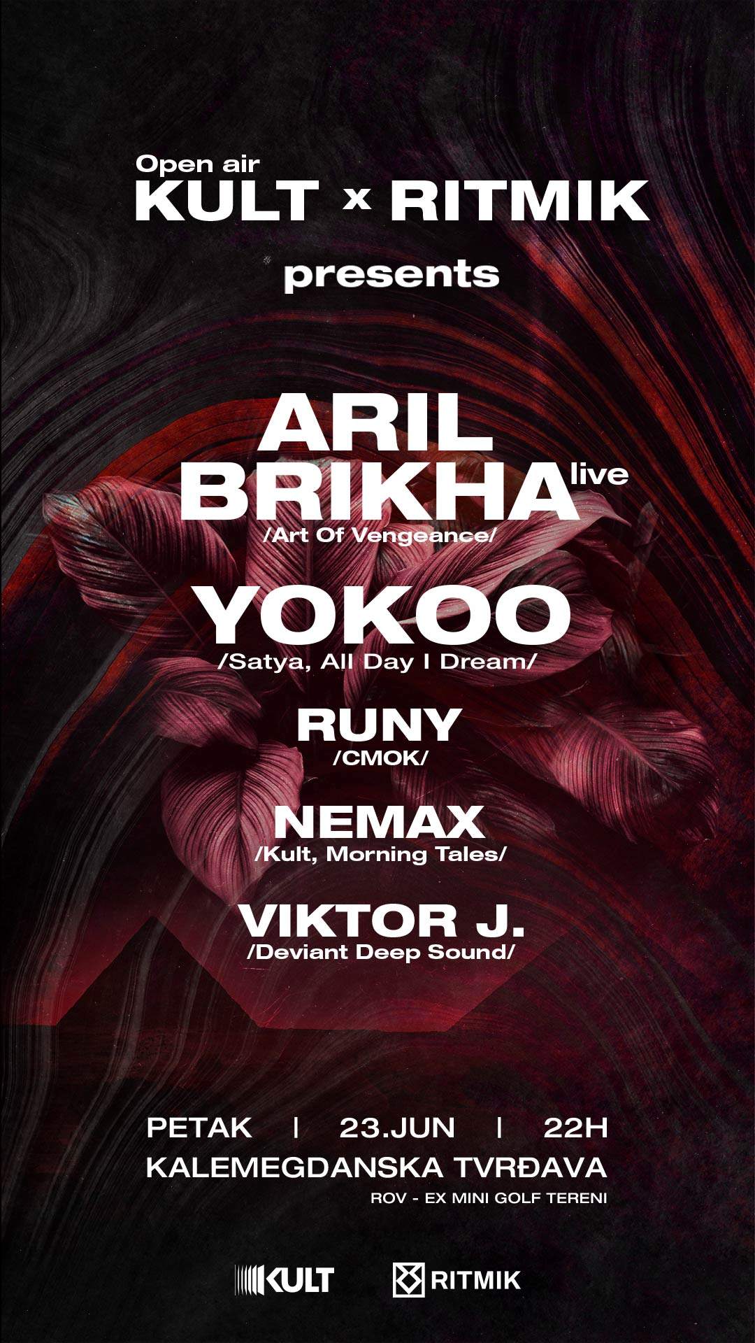 KULT x RITMIK pres. Aril Brikha (live) & YokoO - フライヤー裏