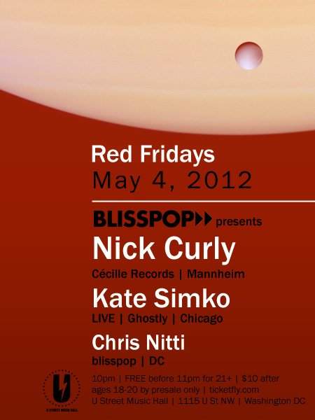 Blisspop Pres. Nick Curly - フライヤー表