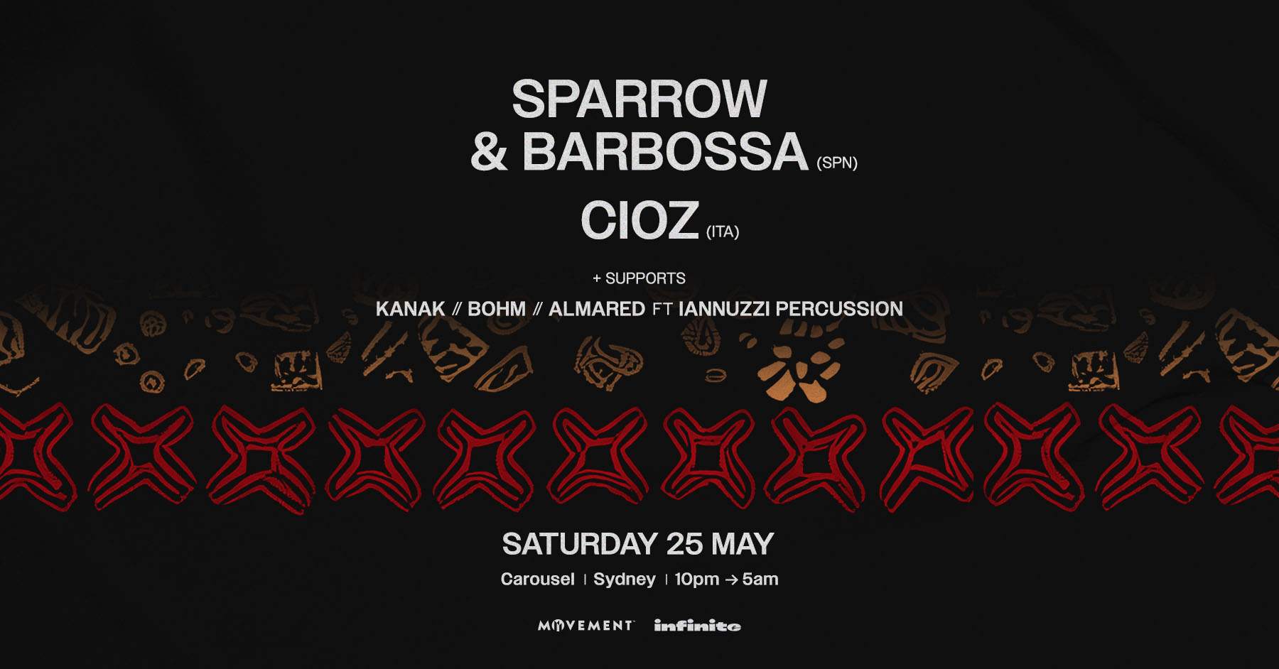 Movement presents: Sparrow & Barbossa // CIOZ - フライヤー表