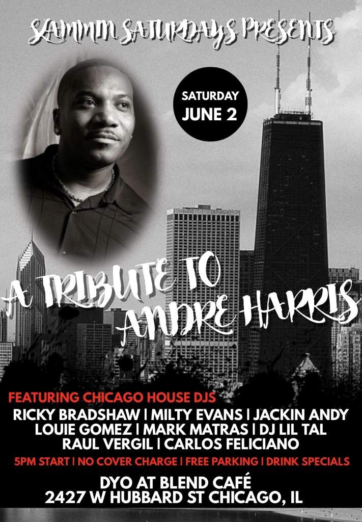 Slammin Saturdays presents A Tribute To Andre Harris - フライヤー表