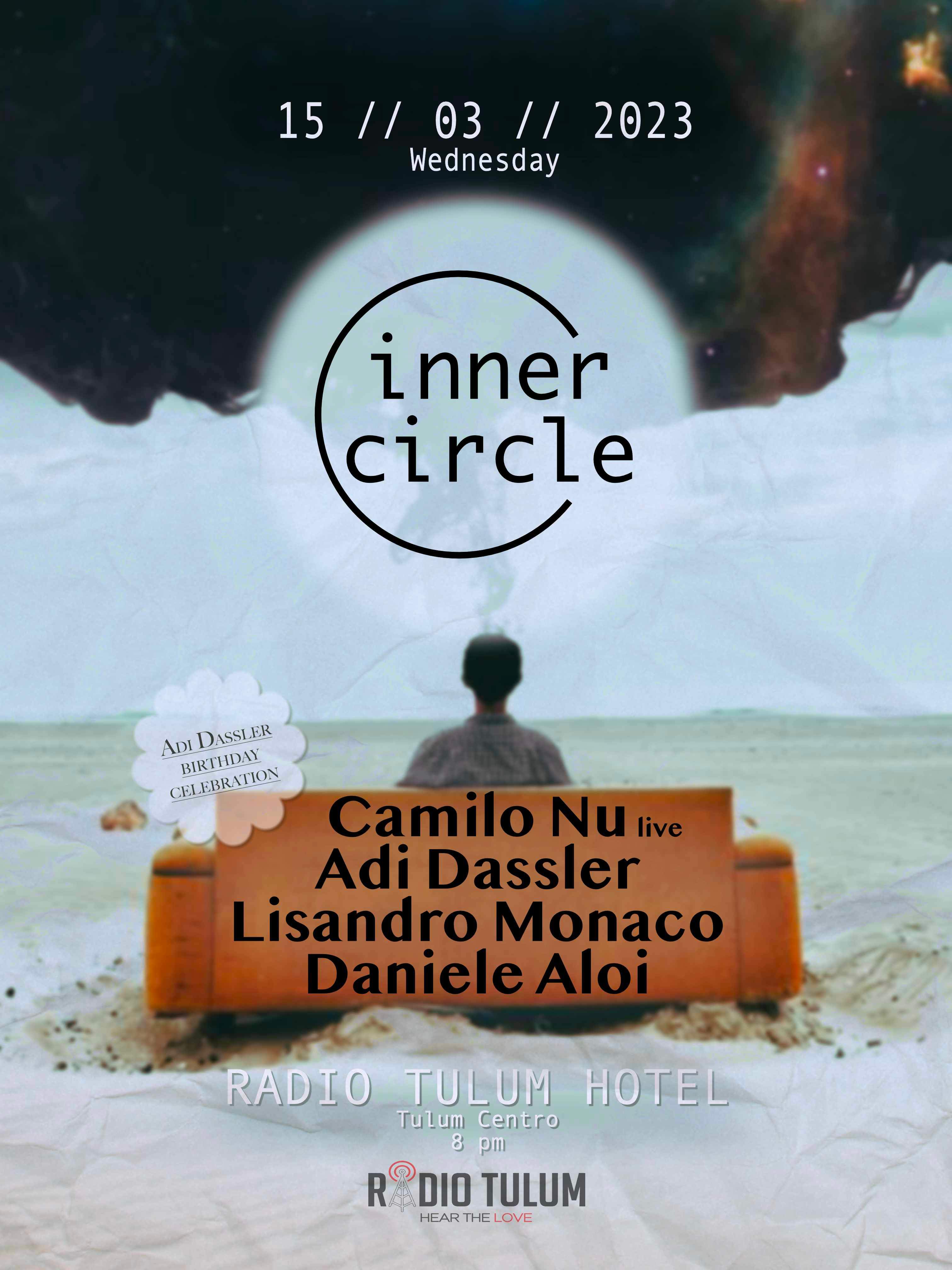 inner circle with Camilo Nu live & Adi Dassler - フライヤー表
