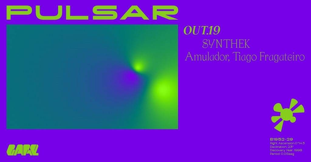 Pulsar with Synthek, Amulador b2b Tiago Fragateiro - Página frontal