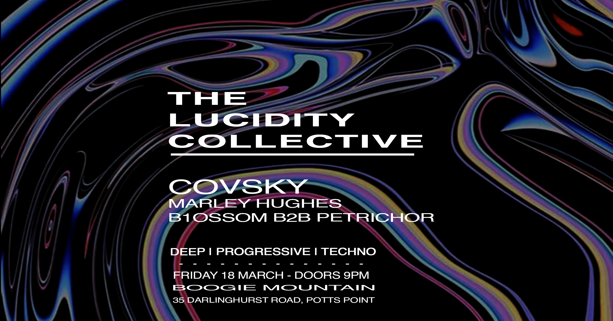The Lucidity Collective - Live at Potts Point Hotel - フライヤー裏